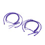 2Pcs Nylon Braided Bracelet Makings, Blue Violet, Inner Diameter: 2 inch(5.2cm)