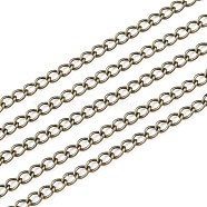 Brass Twisted Chains, Curb Chains, Soldered, Antique Bronze, 2.7x2x0.4mm(CHC-K006-03AB)