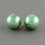 ABS Plastic Imitation Pearl Round Beads, Medium Sea Green, 20mm, Hole: 2.5mm, about 120pcs/500g(SACR-S074-20mm-A34)