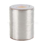 Germany Elastic Crystal Thread, Stretch Bracelet String, DIY Jewelry Beading Stretch Cord Findings, Clear, 0.8mm, about 1093.61 yards(1000m)/roll(OCOR-O001-0.8mm-01)
