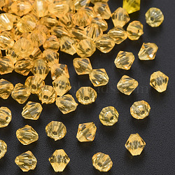 Transparent Acrylic Beads, Faceted, Bicone, Orange, 5x4.5mm, Hole: 1.2mm, about 12160pcs/500g(MACR-S373-84-B03)