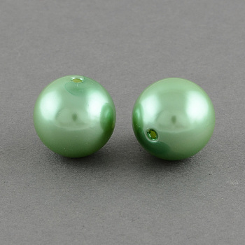 ABS Plastic Imitation Pearl Round Beads, Medium Sea Green, 20mm, Hole: 2.5mm, about 120pcs/500g