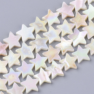 12mm Creamy White Star Freshwater Shell Beads