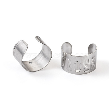 36Pcs 6 Style 304 Stainless Steel Cuff Earring Findings(STAS-KS0001-18)-4