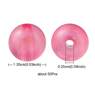 Rainbow Iridescent Plating Acrylic Beads(MACR-YW0002-19D)-4