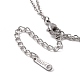 Stainless Steel Hollow Out Cross Pendant Double Layer Necklace with Cable Chains for Men Women(NJEW-E088-01P)-3