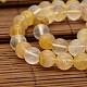 Natural Gemstone Yellow Hematoid Quartz Round Beads Strands(G-N0078-10mm-01)-1