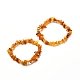 Набор браслетов из бисера из натурального янтаря для родителей и детей(BJEW-JB06819)-1
