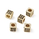 Perles de zircone cubique micro pavées en laiton plaqué or véritable 18k(KK-E068-VB466-2)-3