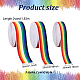 6 Yards 3 Style Flat Rainbow Color Polyester Elastic Cord/Band(EC-FG0001-01)-2