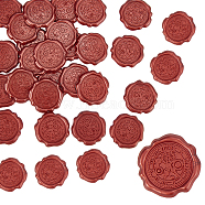 Adhesive Wax Seal Stickers, For Envelope Seal, Indian Red, 30.8x30.8x2.2mm(DIY-WH0201-04A)
