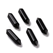 Natural Obsidian Beads, Healing Stones, Reiki Energy Balancing Meditation Therapy Wand, No Hole, Faceted, Double Terminated Point, 22~23x6x6mm(G-K330-42)