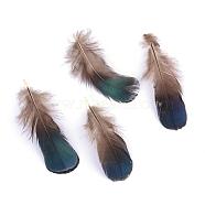 Chicken Feather Costume Accessories, Dyed, Medium Blue, 20~105x10~25mm(FIND-Q046-09)
