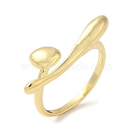 Brass Open Cuff Rings, for Women, Real 18K Gold Plated, 2~11mm, Inner Diameter: 19mm(RJEW-Q778-18G)