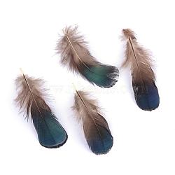 Chicken Feather Costume Accessories, Dyed, Medium Blue, 20~105x10~25mm(FIND-Q046-09)
