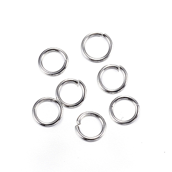 304 Stainless Steel Jump Rings, Open Jump Rings, Stainless Steel Color, 3.5x0.6mm, 22 Gauge, Inner Diameter: 2.3mm