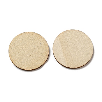 Wood Cabochons, Flat Round, BurlyWood, 29.5~30x2mm