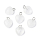 Natural Quartz Crystal Heart Charms(G-G998-B01)-2