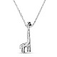 SHEGRACE Cute Design Rhodium Plated 925 Sterling Silver Giraffe Pendant Necklace(JN239A)-1