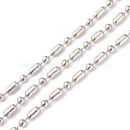 Iron Ball Chains, Soldered, Platinum, 2.5~5x2.5mm, 39.37 inch(1m)(CH-XCP0001-14P)