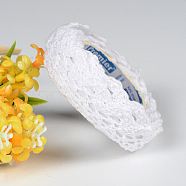 Handwork Cotton Lace Trim, Hollow Style, Fat, White, 5/8 inch(16mm), about 2.19 Yards(2m)/Roll(TAPE-PW0001-141J)