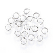 304 Stainless Steel Open Jump Rings, Metal Connectors for DIY Jewelry Crafting and Keychain Accessories, Stainless Steel Color, 20 Gauge, 5x0.8mm, Inner Diameter: 3.5mm(A-STAS-F110-08P)