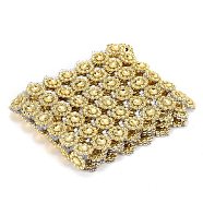 6 Rows Plastic Diamond Mesh Wrap Roll, Rhinestone Crystal Ribbon, for DIY Wedding Party Favors Decorations Craft, Gold, 97x2mm(DIY-L049-04A)
