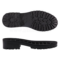 Anti Skid Rubber Shoes Bottom Heel Sole, Wear Resistant Raised Grain Repair Sole Pad for Boots, Leather Shoes, Black, 247x92x40mm(AJEW-WH0816-076)