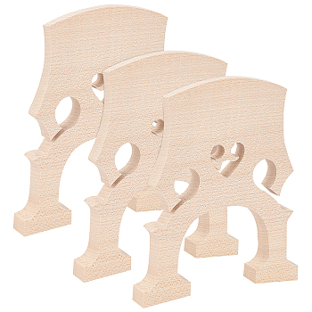 Maple Wood Cello Bridges, Musical Instrument Replacement Accessories, Blanched Almond, 110x90x12.5mm