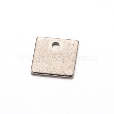 Stainless Steel Color Square Stainless Steel Charms