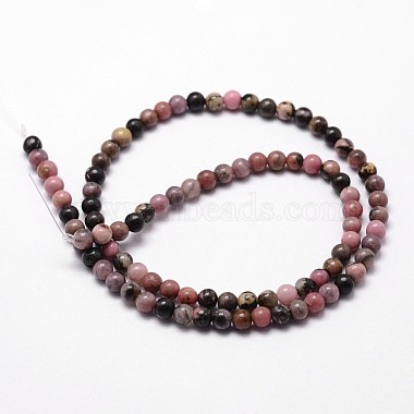 Natural Rhodonite Beads Strands(G-G735-10-4mm)-2