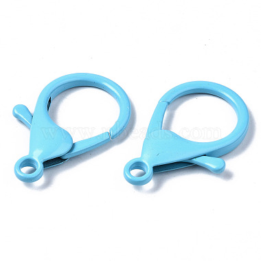 Spray Painted Eco-Friendly Alloy Lobster Claw Clasps(PALLOY-T080-06A-NR)-4