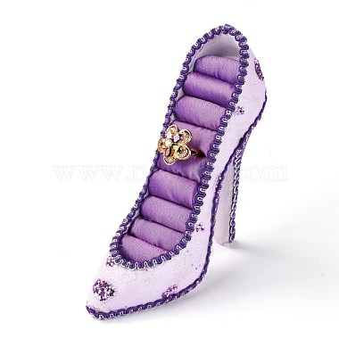 Flannelette & Resin High-Heeled Shoes Jewelry Displays Stand(ODIS-A010-24)-4
