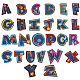1 Set Buchstaben a~z computergesteuerte Stickerei aus Jeansstoff zum Aufbügeln auf Stoffflicken(PATC-GF0001-20)-1
