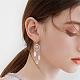 Boucles d'oreilles lustre en quartz rose naturel(EJEW-SW00017-03)-6