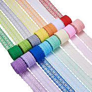 Lace Trim, Lace Ribbon For Sewing Decoration, Mixed Color, 1-3/4 inch(45mm), (10.94yards/roll)10m/roll, 15rolls/set(OCOR-BC0003-01)