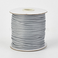 Eco-Friendly Korean Waxed Polyester Cord, Light Grey, 0.5mm, about 169.51~174.98 Yards(155~160m)/Roll(YC-P002-0.5mm-1128)