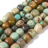 Natural Turquoise Beads Strands, Nuggets, Tumbled Stone, 5.5~9x5.5~9x5.5~9mm, Hole: 0.7mm, about 47pcs/strand, 15.75''(40cm)(G-P506-06A)