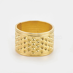 Iron Rings, Sewing Thimbles, for Protecting Fingers and Increasing Strength, Golden, 20x12.5mm, Inner Diameter: 18mm(X-TOOL-T001-02G)