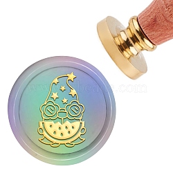 Brass Wax Seal Stamp with Handle, for DIY Scrapbooking, Human Pattern, 3.5x1.18 inch(8.9x3cm)(AJEW-WH0184-0136)