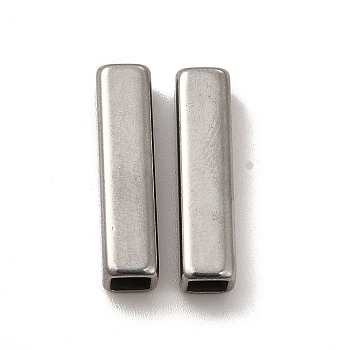 304 Stainless Steel Beads, Rectangle, Stainless Steel Color, 20x5x5mm, Hole: 3.5x3.5mm