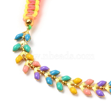 Bracelets de perles de nylon tressés réglables(BJEW-JB05594-04)-2
