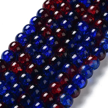 Spray Painted Crackle Glass Beads Strands(CCG-Q002-10mm-12)-5
