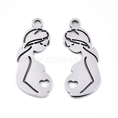 Mother's Day 201 Stainless Steel Pendants(X-STAS-S081-039)-2