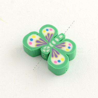 Handmade Polymer Clay Butterfly Beads(X-CLAY-Q219-011)-3