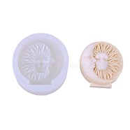 Moon & Sun DIY Candle Silicone Molds, for Scented Candle Making, White, 11.8x11.2cm(PW-WG43161-01)