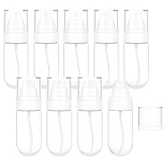 Plastic Portable Refillable Spray Bottle, Travel Fine Mist Atmoizers, Clear, 11.5cm, Capacity: 60ml(2.03fl. oz)(AJEW-WH0513-13B)
