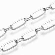 304 Stainless Steel Figaro Chains, Soldered, Stainless Steel Color, 9.5x4x0.7mm, about 39.37 inch(1m)/strand(CHS-S006-JN953-1)