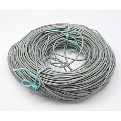 Cowhide Leather Cord, Leather Jewelry Cord, Gray, Size: about 1mm thick(X-WL-Q002-2)