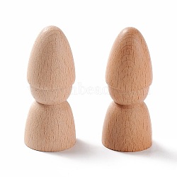 Unfinished Wood Puppets, for Kid Painting Craft, Dollhouse Accessories, Display Decoration, Bisque, 70x30mm(FIND-H030-32)